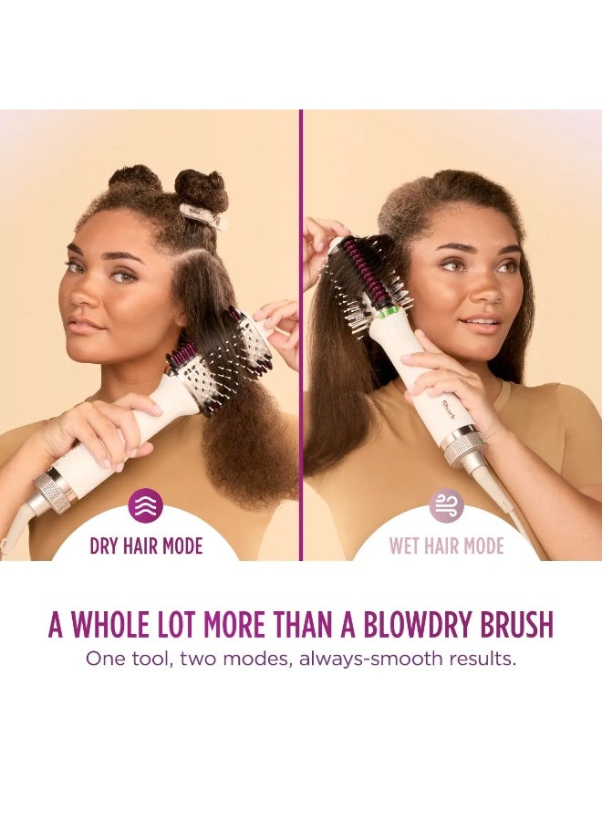 Shark SmoothStyle Heated Brush and Comb with Heat-Resistant Storage Bag, Hot Air Brush with 3 Temperatures, Smooth, Soft & Voluminous Finish For All Hair Types, Silk, HT212ME - Image 4